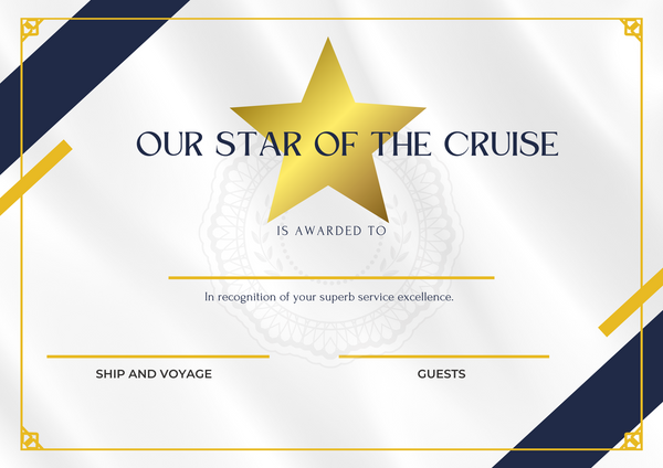 Star of The Cruise Certificate